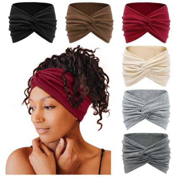 Wide Headbands for Women, 7'' Extra Large Turban Headband Boho Hairband Hair - Picture 1 of 7